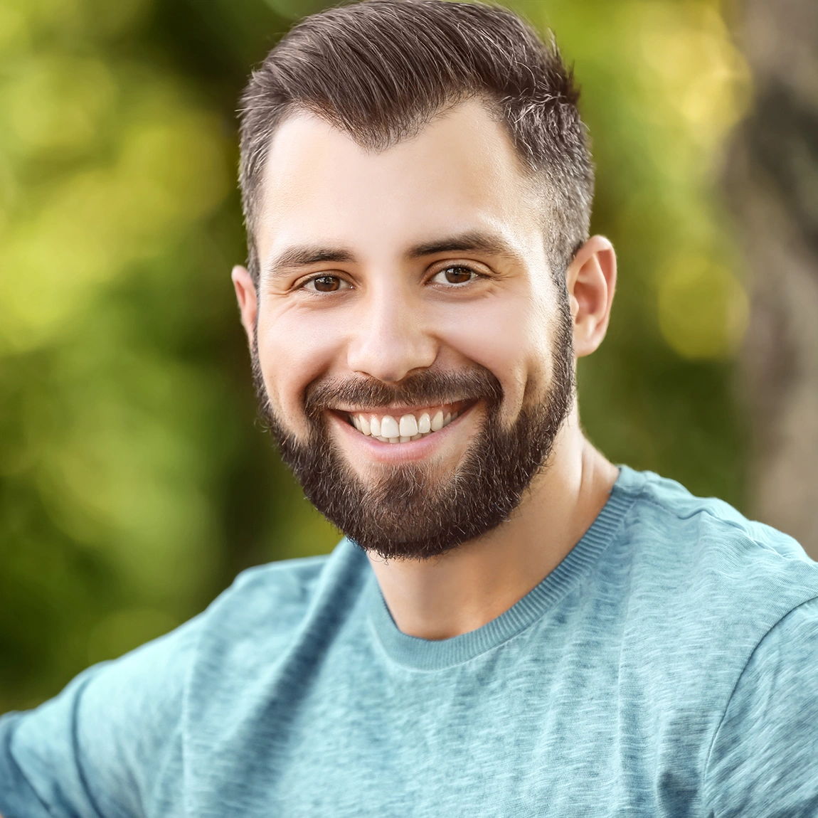Before and after dental implant restoration